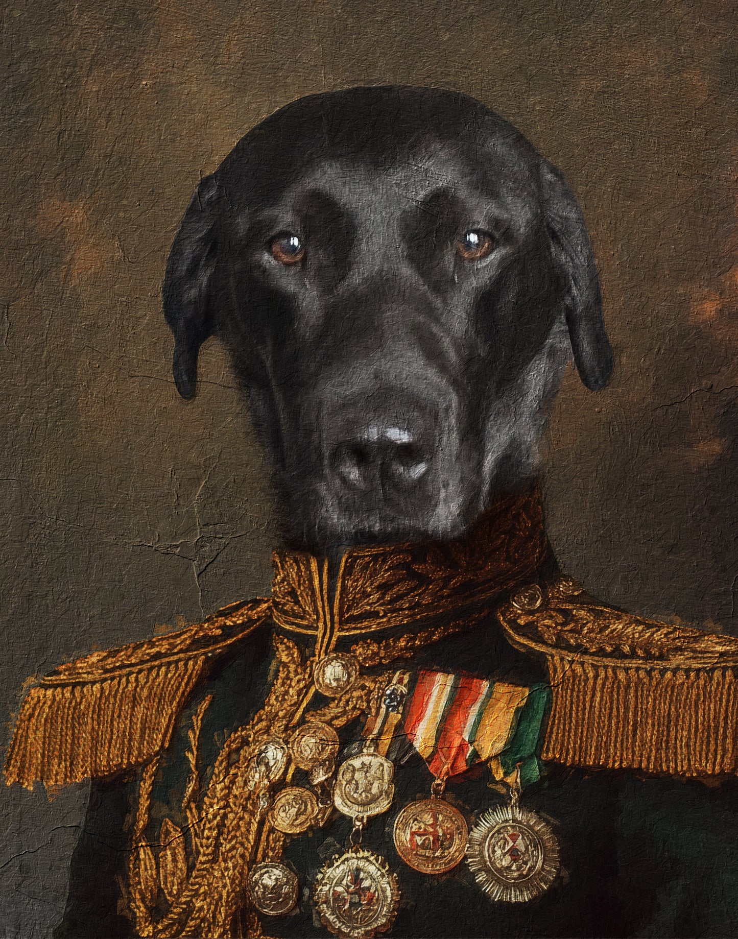 Queen Pet Portrait from Photo, Custom Royal Pet Painting