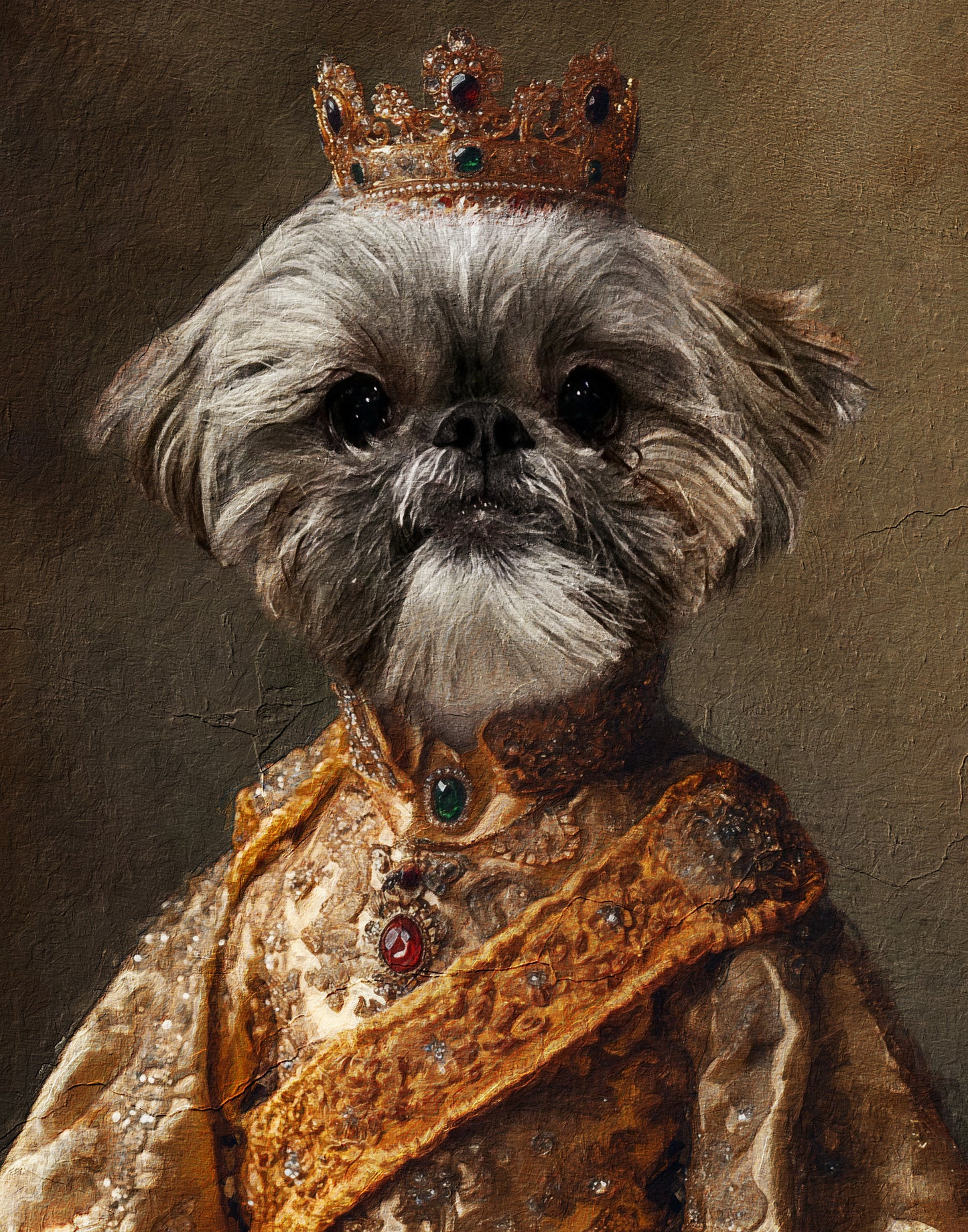 Renaissance Pet Portrait from Photo, Custom Royal Pet Art
