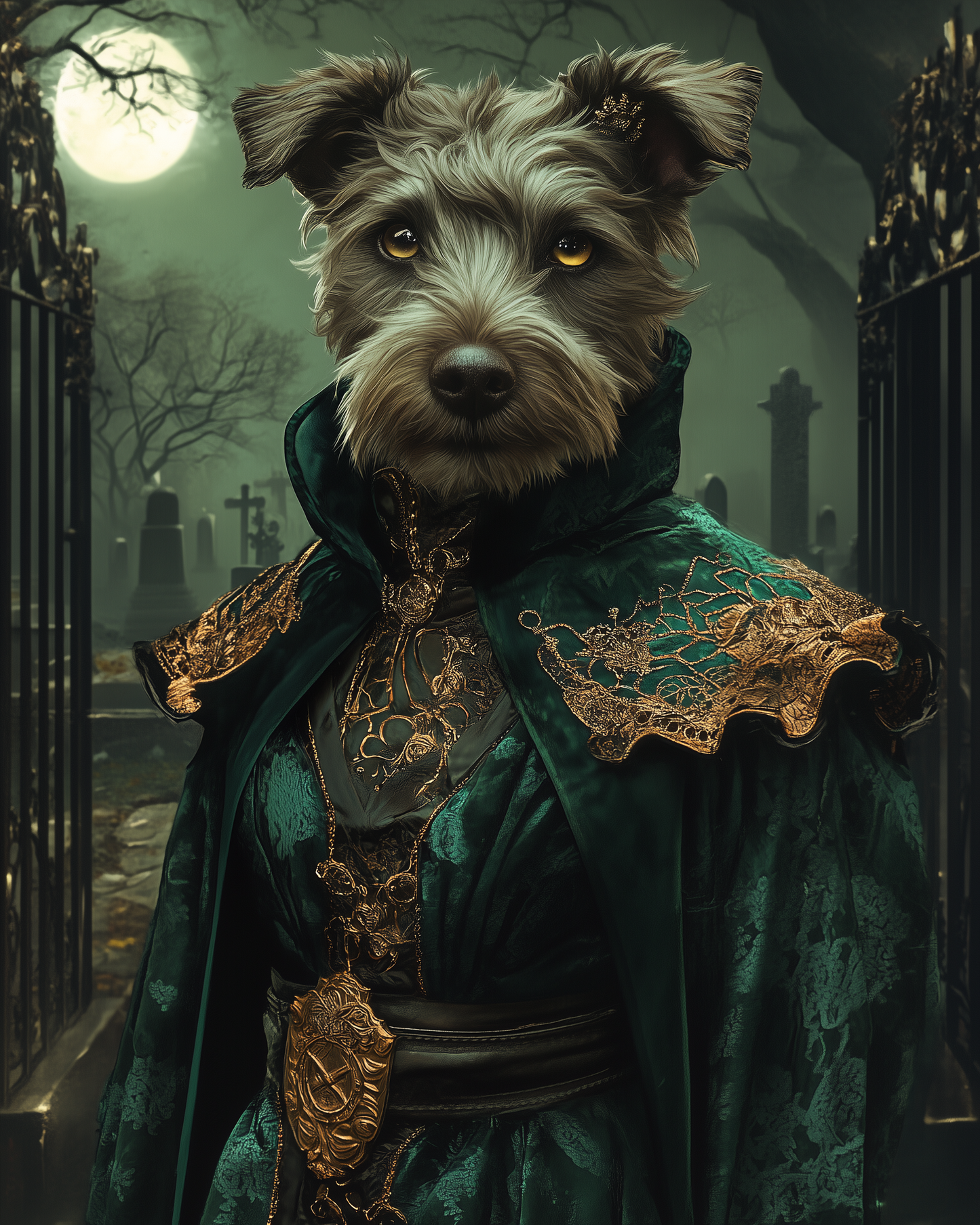 Custom Halloween Pet Art, Digital Pet Portrait, Canvas or Framed Poster