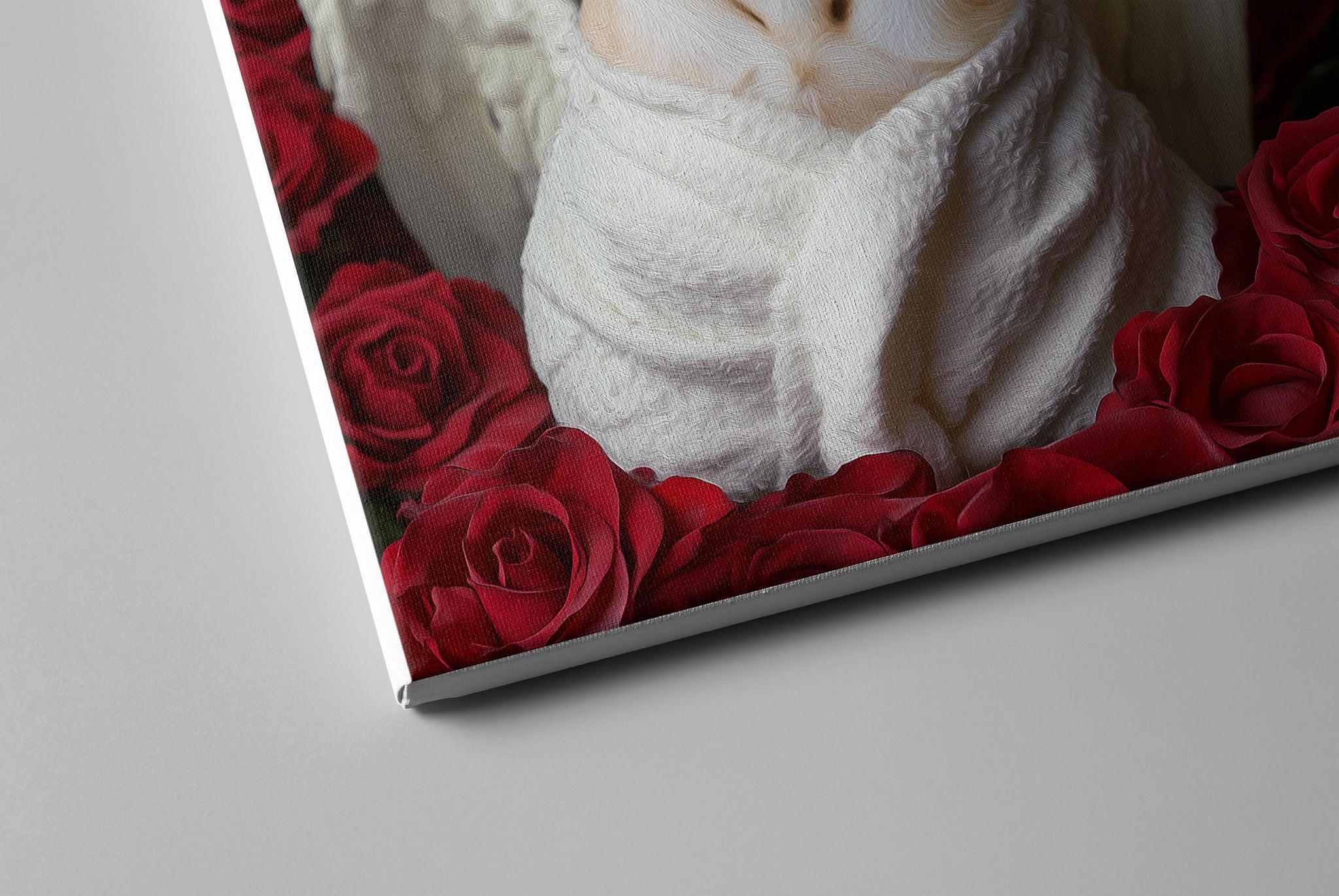 Custom Dog Painting, Pet Memorial Gift with Flowers, Halo, Angelic Wings, Dog Painting Custom Art on Canvas, Personalized Pet Loss Keepsake