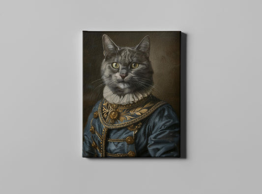 Custom Cat Portrait, Personalized Pet Painting, Cat Lover Gift, Digital Pet Portrait
