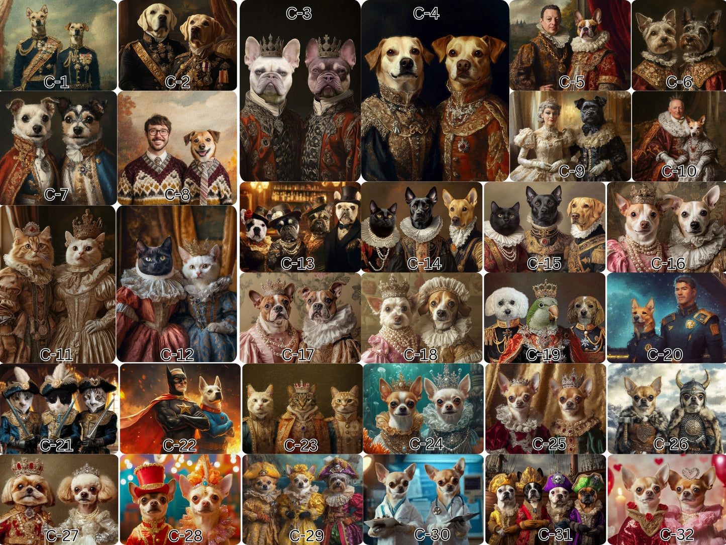 Personalized Pet Portraiture from Original Pet Picture | Custom Canvas, Wooden Frame, Digital File, Matte Poster Paper