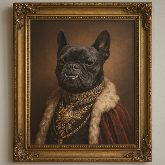 Custom Royal Dog Portrait from Photo, Personalized Pet Portrait