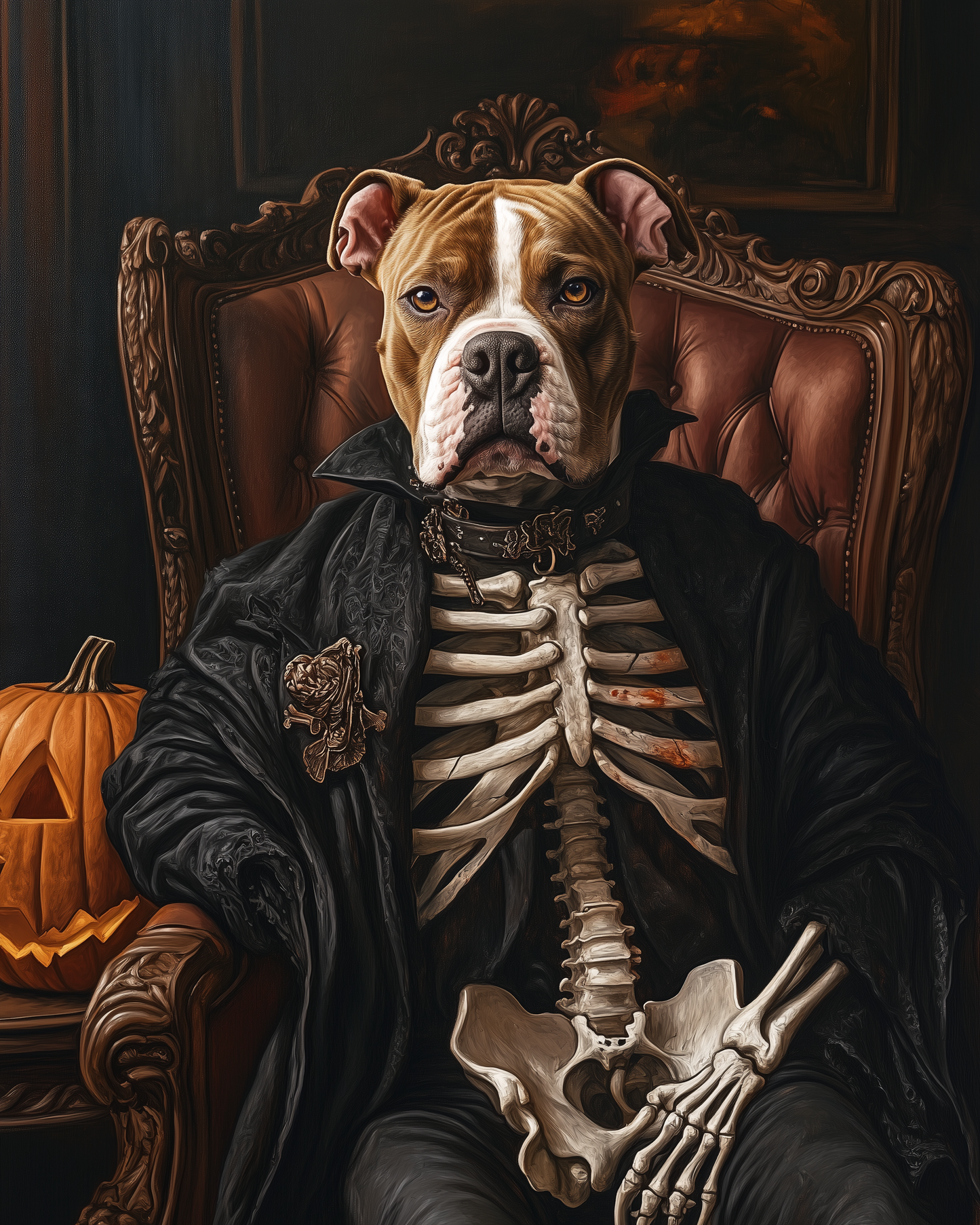 Witch-Themed Pet Portrait from Photo