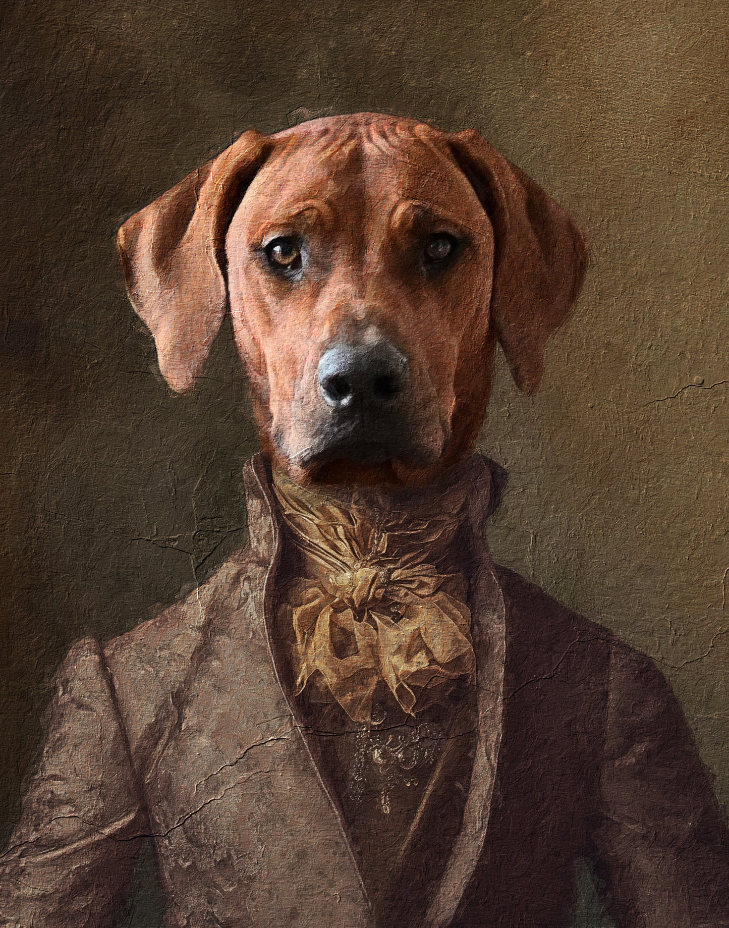 Personalized Dog Portrait on Canvas, Royal Pet Portrait from Photo, Custom Oil Painting for Pet Lovers, Pet Portrait Custom Gift