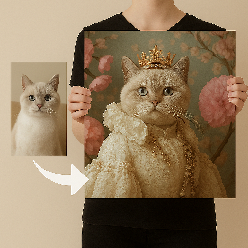 Personalized Pet Painting, Digital Pet Art, Custom Pet Gift