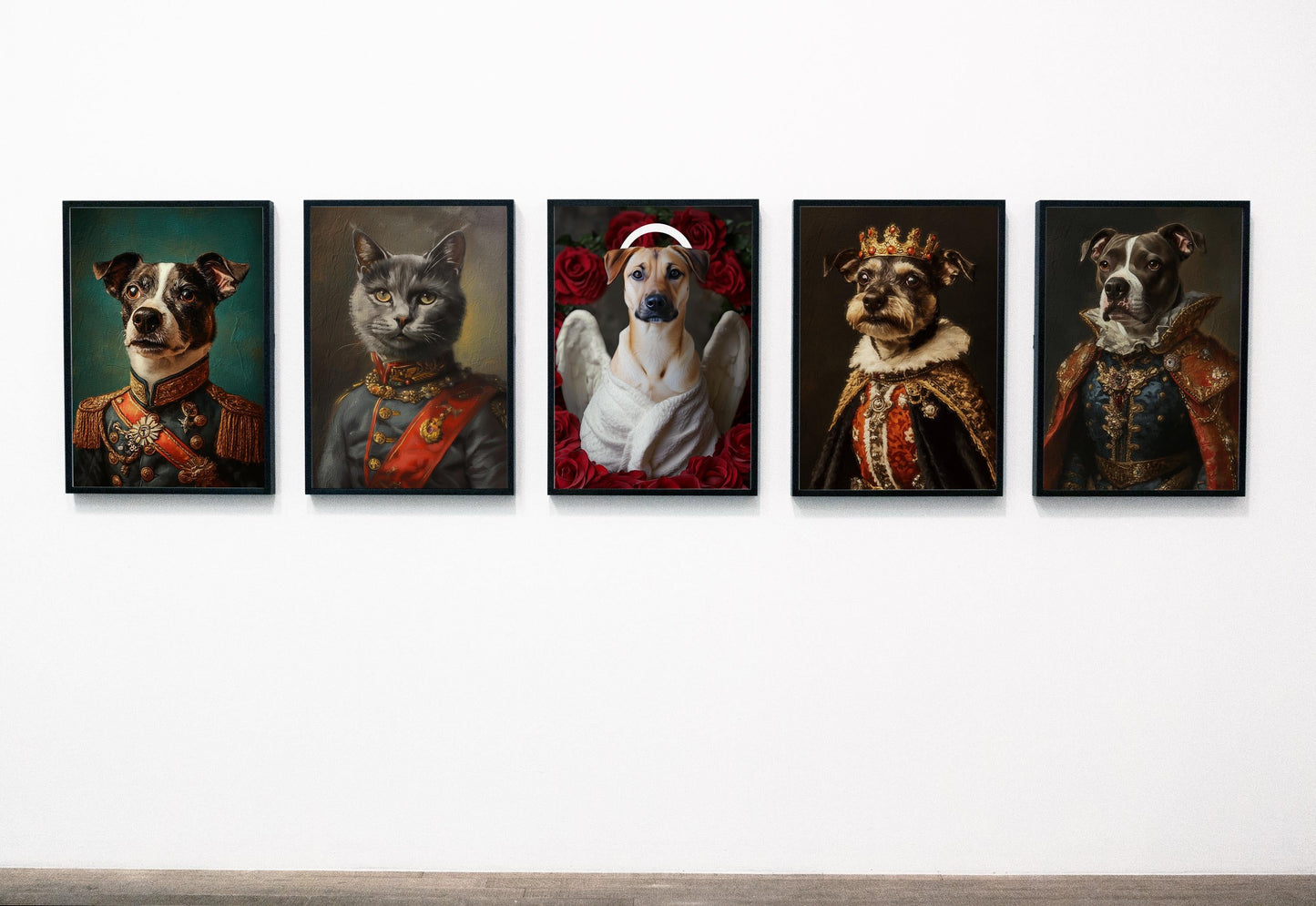 Custom Cat Portrait from Photo, Renaissance Cat Painting, Personalized Pet Art, Canvas Pet Portraits